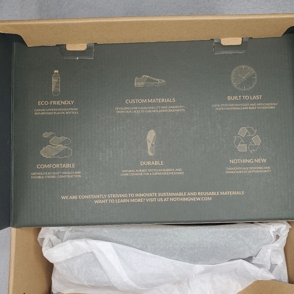 Nothing New Olive Green Canvas Classic Low Top Sneakers - Picture 13 of 14